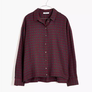 Madewell west lake plaid shirt M NWOT